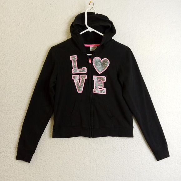 Danskin Now Other - Danskin Now Hoodie Girls 14-16 Extra Large XL Full Zip Black Cotton/Poly